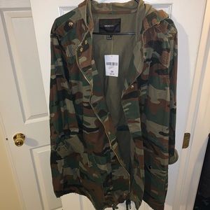 NWT Camo Jacket w/ Hood 3X Forever 21 Plus